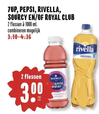 MCD Supermarkt 7up, pepsi, rivella, sourcy en/of royal club aanbieding