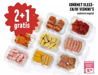 MCD Supermarkt Gourmet vlees- en/of vismini's aanbieding