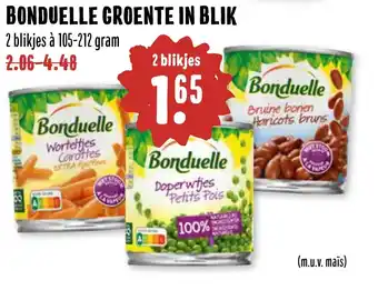 MCD Supermarkt Bonduelle groente in blik aanbieding