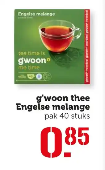 Coop G'woon thee engelse melange aanbieding