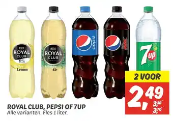 Dekamarkt Royal club, pepsi of 7up aanbieding