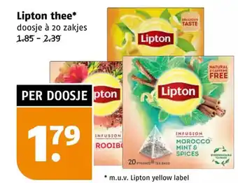 Poiesz Lipton thee* aanbieding