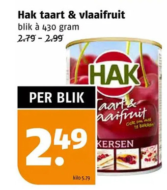 Poiesz Hak taart & vlaaifruit aanbieding