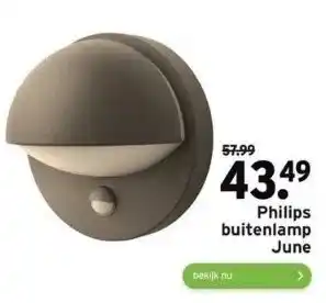 GAMMA Philips buitenlamp june aanbieding