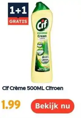 Ochama Cif crème 500ml citroen aanbieding