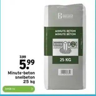 GAMMA Minute-beton snelbeton 25 kg aanbieding