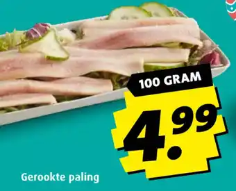 Boni Gerookte paling 100 gram aanbieding