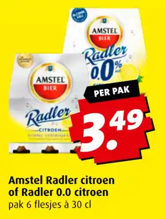 Boni Amstel radler citroen of radler 0.0 citroen 6 flesjes a 30 CL aanbieding