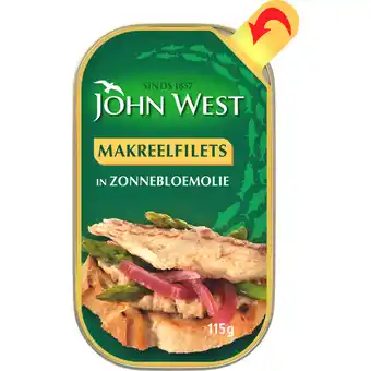 Albert Heijn John west makreelfilets in zonnebloemolie aanbieding