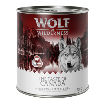 Zooplus 6x800g the taste of the taste of canada wolf of wilderness hondenvoer aanbieding
