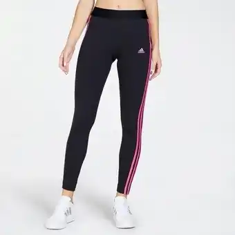 Perry Sport Adidas adidas 3-stripes legging zwart/roze dames aanbieding