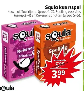 Trekpleister Squla kaartspel aanbieding