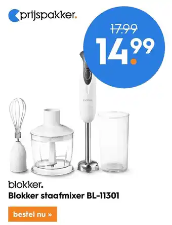 Blokker Staafmixer BL-11301 aanbieding