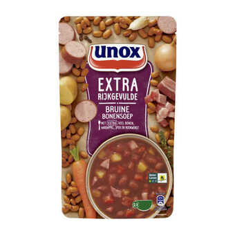 Coop Unox bruine bonen extra soep aanbieding