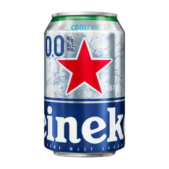 Coop Heineken premium pilsener 0.0 bier coolcan blik aanbieding