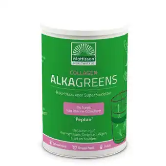 Vitamins Mattisson collagen collageen alkagreens poeder 300 gram aanbieding