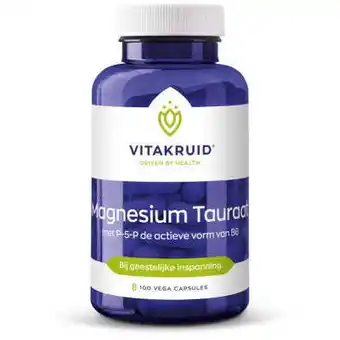 Vitamins Vitakruid magnesium tauraat met p-5-p 90 vegetarische capsule aanbieding