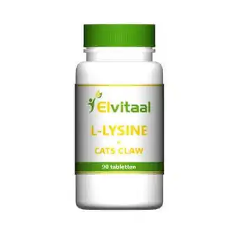 Vitamins Elvitaal l-lysine cats claw 90 stuks aanbieding