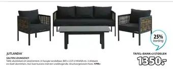 Jysk Jutlandia Salten Loungeset B65 x L125 x H44/68 cm aanbieding