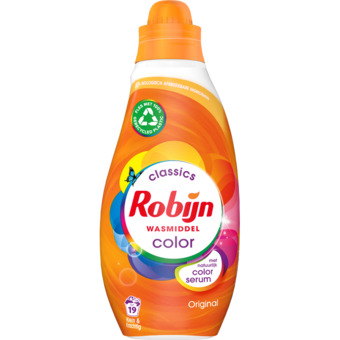 Jumbo Robijn klein & krachtig classics vloeibaar wasmiddel color 665ml aanbieding