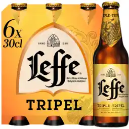 Jumbo Leffe tripel belgisch abdijbier flessen 6 x 300ml aanbieding