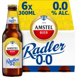 Jumbo Amstel radler citroen 0.0 bier fles 6 x 300ml aanbieding
