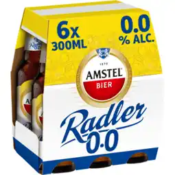 Jumbo Amstel radler citroen 0.0 bier fles 6 x 300ml aanbieding