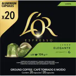 Jumbo L'or lungo elegante koffiecups voordeelpak 20 stuks aanbieding