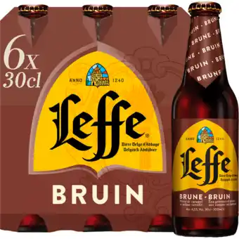 Jumbo Leffe bruin belgisch abdijbier flessen 6 x 300ml aanbieding