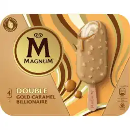 Jumbo Magnum ijs double gold caramel billionaire 4 x 85ml aanbieding