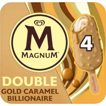 Jumbo Magnum ijs double gold caramel billionaire 4 x 85ml aanbieding