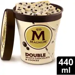 Jumbo Magnum ijs double white chocolate & cookies pint - 440ml aanbieding