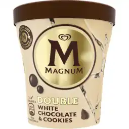 Jumbo Magnum ijs double white chocolate & cookies pint - 440ml aanbieding