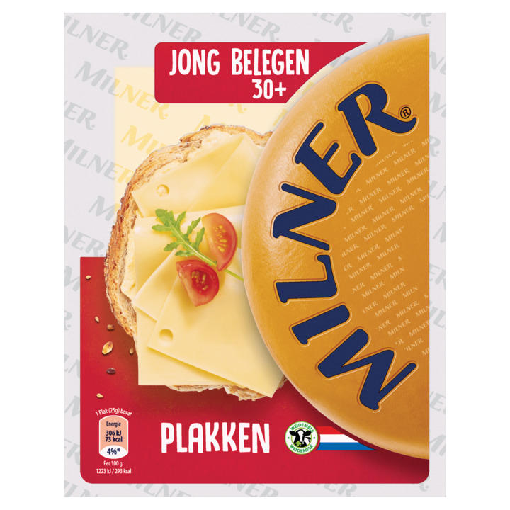 Jumbo Milner 30+ jong belegen kaas plakken 175g aanbieding