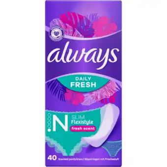 Jumbo Always daily fresh slim flexistyle met frisse geur x40 aanbieding