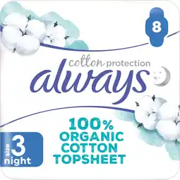 Jumbo Always cotton protection night maandverband aanbieding