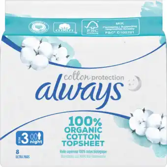 Jumbo Always cotton protection night maandverband aanbieding