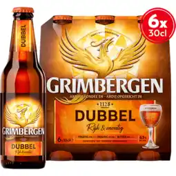 Jumbo Grimbergen dubbel flessen 6 x 300ml aanbieding