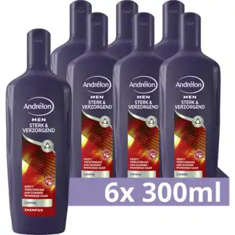 Jumbo Andrélon men shampoo sterk & verzorgend 6 x 300ml aanbieding