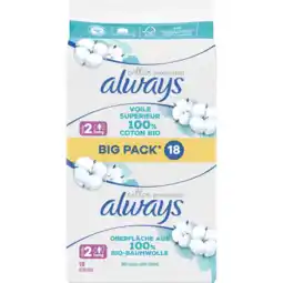 Jumbo Always always cotton protection long maandverband x18 aanbieding