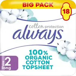 Jumbo Always always cotton protection long maandverband x18 aanbieding