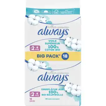 Jumbo Always always cotton protection long maandverband x18 aanbieding