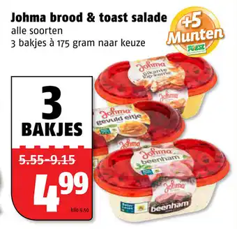 Poiesz Johma brood & toast salade 3*175g aanbieding