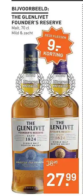 Gall & Gall The Glenlivet founders reserve 70 cl aanbieding