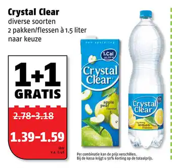 Poiesz Crystal Clear 2*1.5L aanbieding