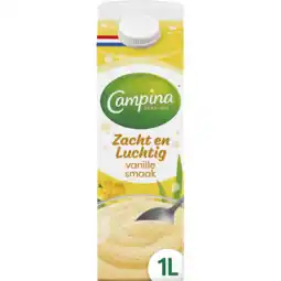 Jumbo Campina dessert zacht en luchtig vanille 1l aanbieding