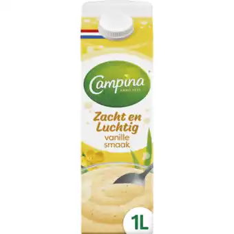 Jumbo Campina dessert zacht en luchtig vanille 1l aanbieding