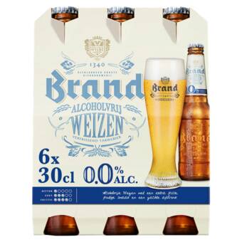 Jumbo Brand weizen 0.0 bier fles 6 x 30cl aanbieding
