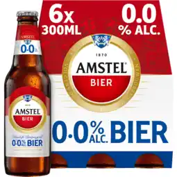 Jumbo Amstel pilsener 0.0 bier fles 6 x 300ml aanbieding