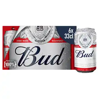 Jumbo Bud pils bier blikken 6 x 33cl aanbieding